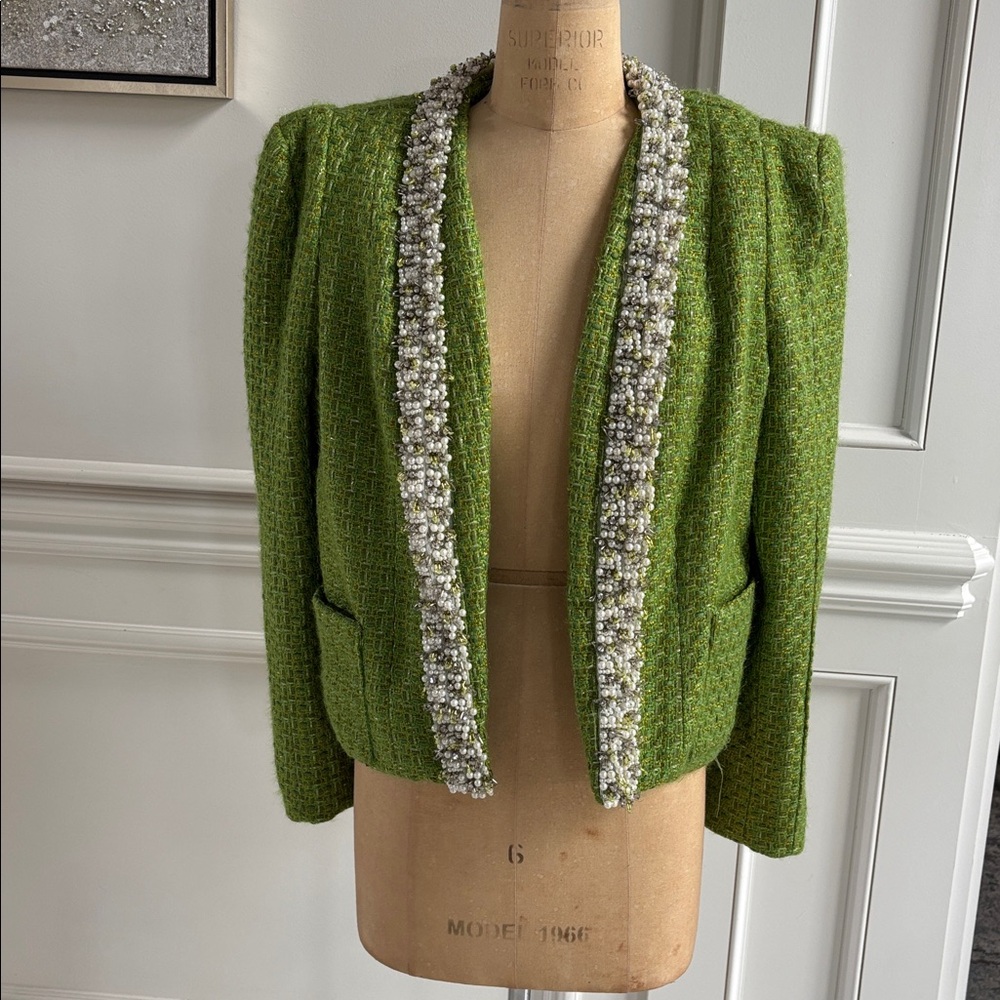 Alberto Makali Green Tweed Jacket